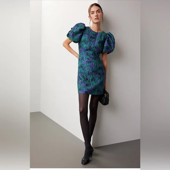 Donna Morgan | Dresses | Donna Morgan Puff Sleeve Mini Dress Size | Poshmark